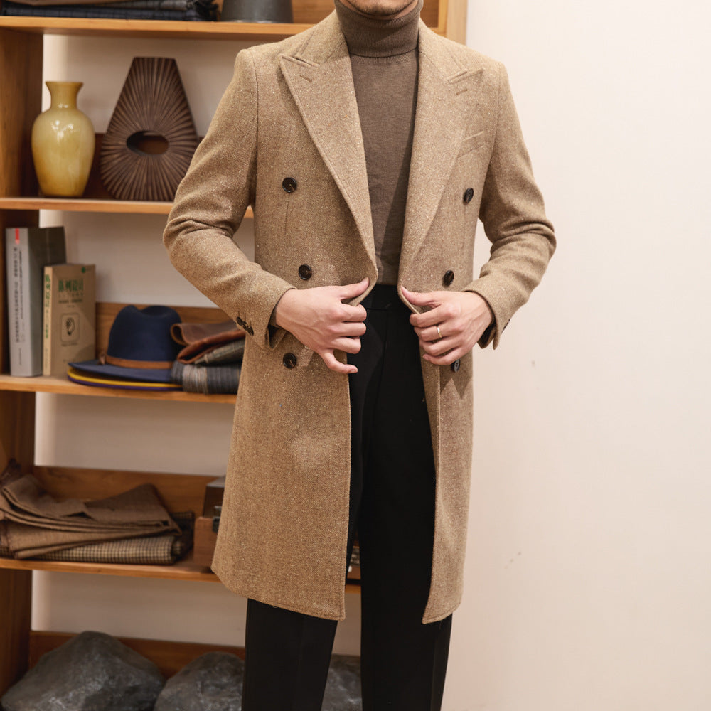 MACN Bar Warm Autumn Winter Brown Wool Coat