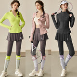 Morning Running Tennis Suit Gym Long-sleeved Top Yoga Suit