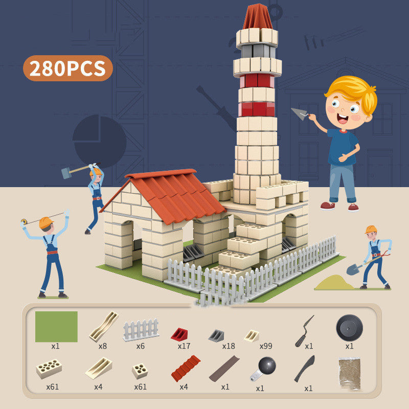 Children's Brick Building Villa Building House Toys