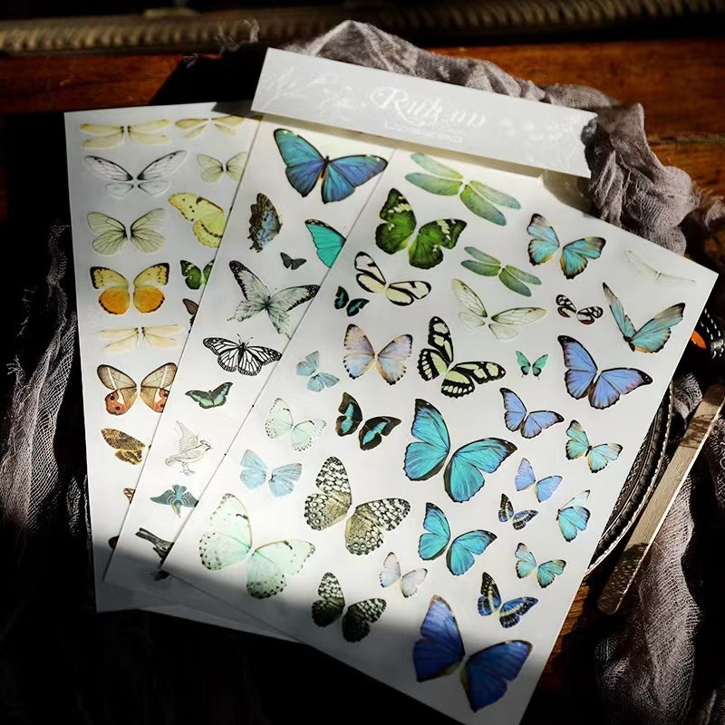 Plant Leaves Flower Rub On Stickers Aesthetic Scrapbooking Journal Decoration DIY Craft