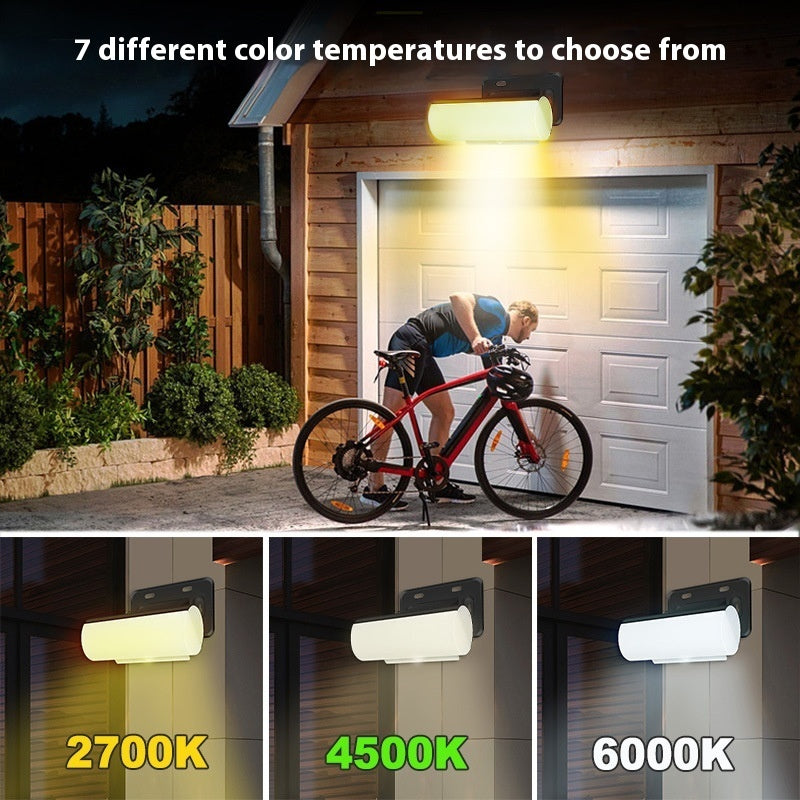Solar Sensor Wall Lamp Tricolour Light Indoor And Outdoor Courtyard Home Lighting Super Bright Street Lamp