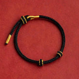 Semi-finished Products Beads Threading Gold Accessories DIY Hand-woven Red Rope