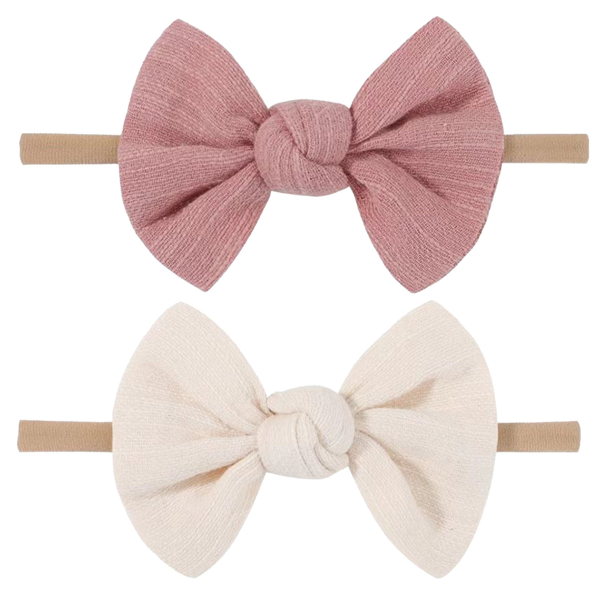Soft Headbands Baby Girls Nylon Headband With Hair Bow Hairbands Hair Accessories For Newborn Infant Toddler Kids