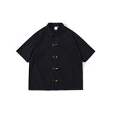 New Chinese Style Claw Buckle Men's Short-sleeved Shirt