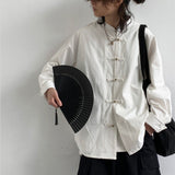 Frog Tang Suit Coat Spring Retro Stand-up Collar Chinese Tunic Suit Top