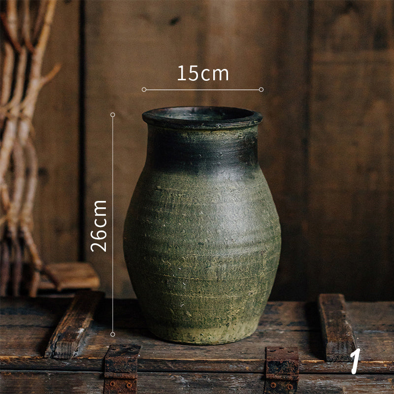 Retro Antique Pottery Flowerpot Ornaments