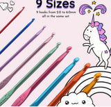 Soft Pottery Printed Crochet Set Colorful Crochet Knitting Tools