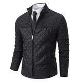 Men's Sweater Coat, Colored Zip-Up Stand-Up Collar Sweater