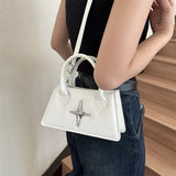 Autumn Simplicity Western Style Shoulder Crossbody Portable Small Square Bag