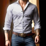 European And American Spring And Autumn Leisure Personalized Trendy Men Long Sleeve 3D Printed Shirt