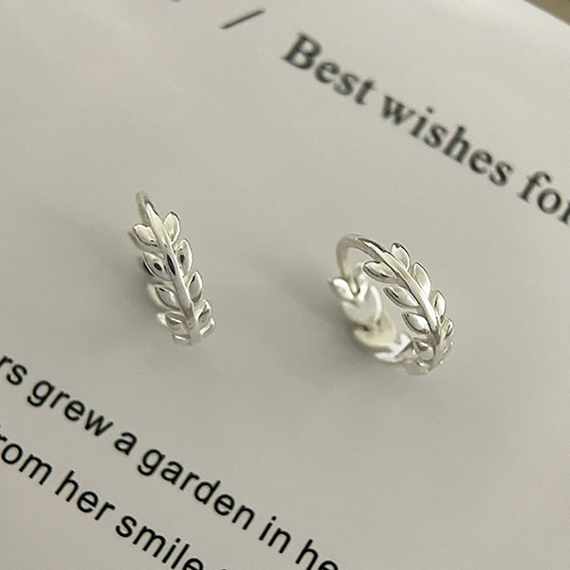 Olive Leaf Ear Clip Female Small And Simple Design Sense