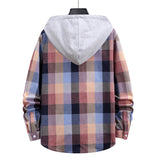 Mens Fashion Casual ҷомаи Plaid Бо Ҳуд