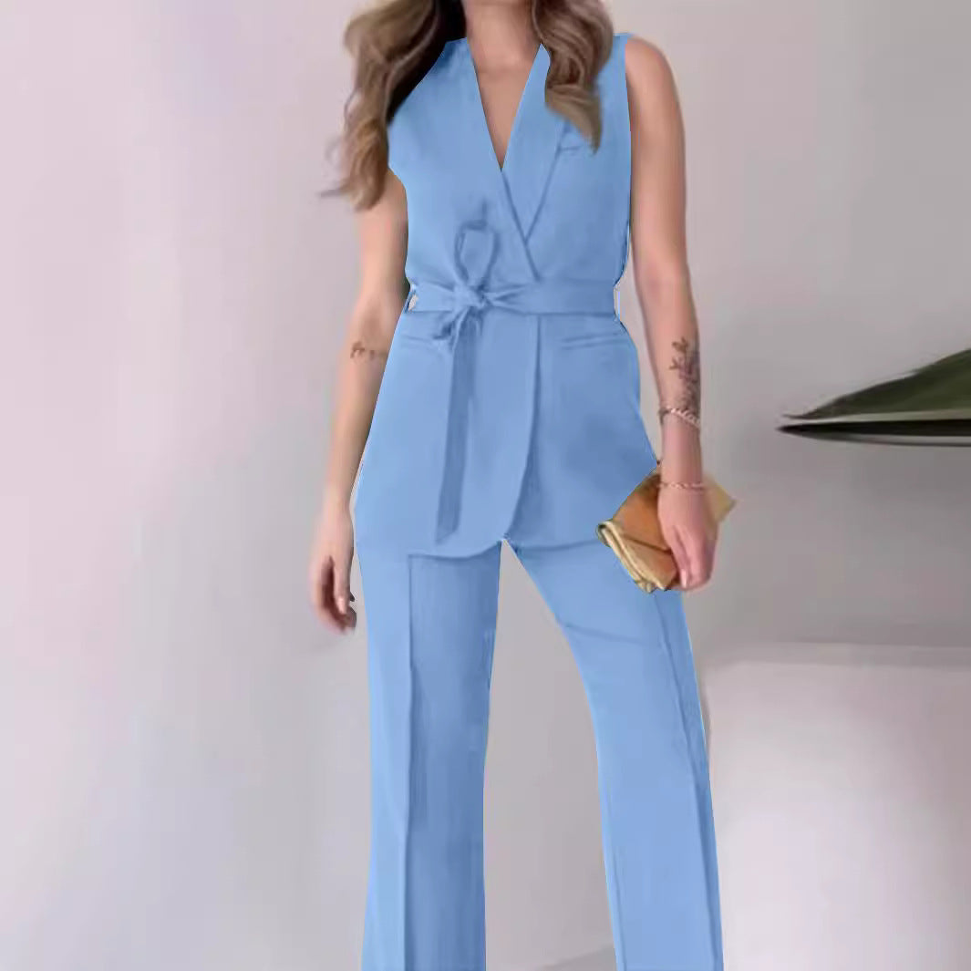 Women's Simple Solid Color Fashion Casual Elegant Outfit