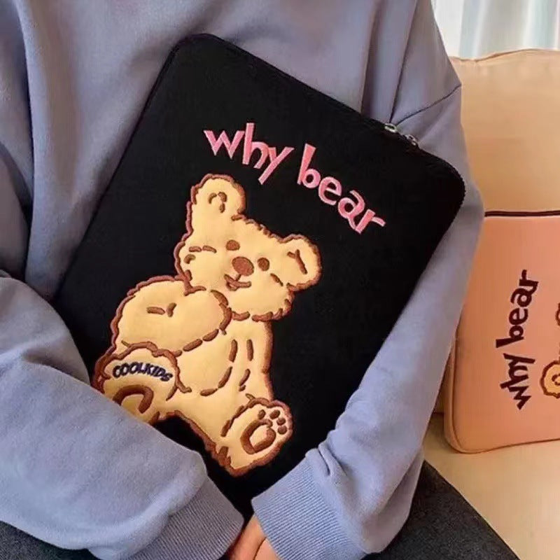 Cute Embroidered Laptop Sleeve Computer Liner Bag