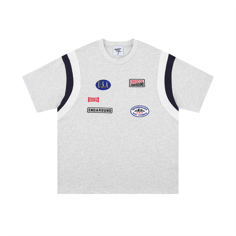 Мужской летний свободный топ в тон цвета