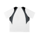 Мужская свободная повседневная футболка с шитьем, лето