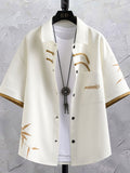 New Chinese Style National Style Suit Men's Summer Short Sleeve Shirt Shorts Wear A Set Of Casual Sports Clothes