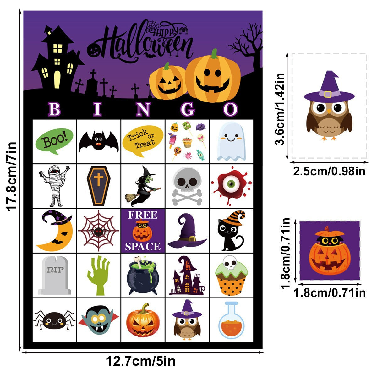 Game Party Table Card Pumpkin Children's Family Party
