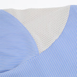 Мужская дышащая спортивная рубашка свободного кроя с вертикальными полосками и коротким рукавом