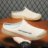 Men's Breathable Loafers Heel-free Closed-toe Slippers