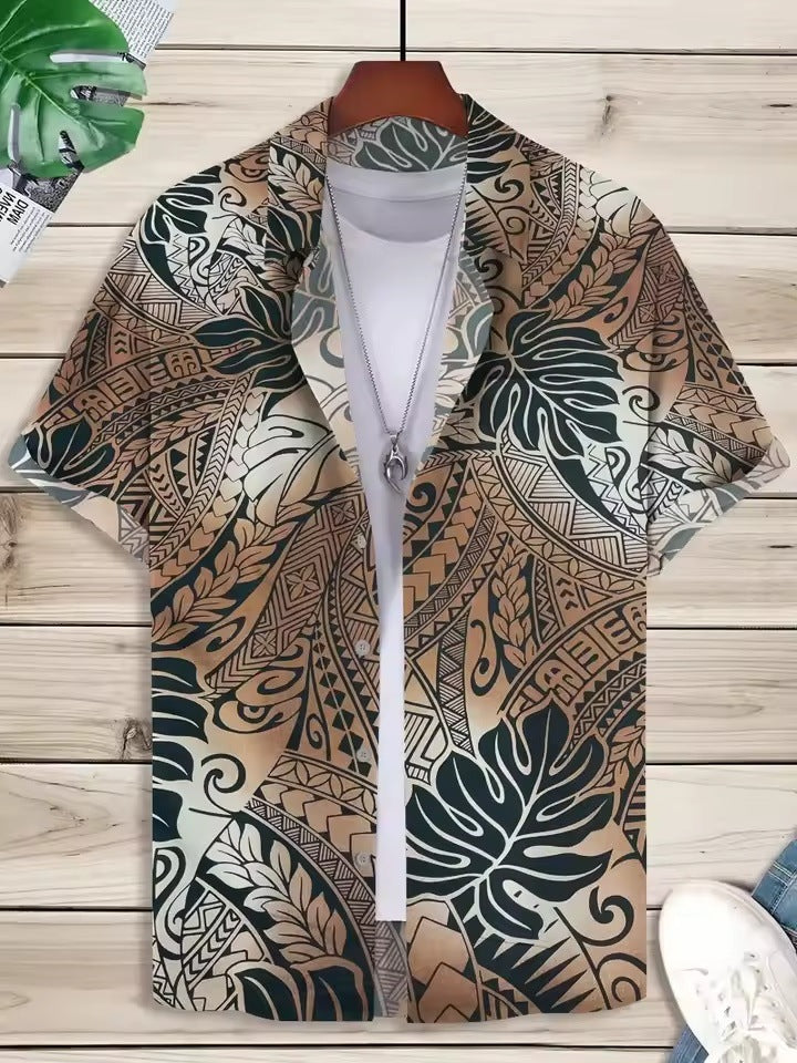 Fashion Personality Men's Art Pattern Shirt
