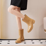 Women's Mid-High Tube Fashion Waterproof Shoes