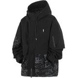 Мужская куртка с капюшоном и большим карманом, струйная печать