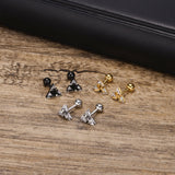 Fashion Simple Men's Zircon Triangle Earrings
