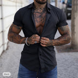 Simple Summer Men Casual Solid Color Shirt