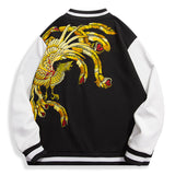 Мужская свободная винтажная замшевая куртка с национальной вышивкой