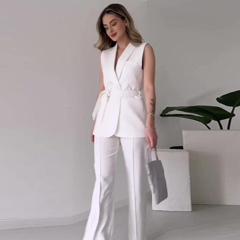 Women's Simple Solid Color Fashion Casual Elegant Outfit