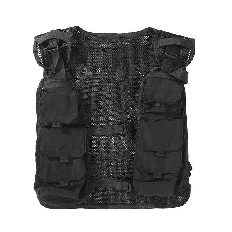 Мужской жилет в механическом стиле с несколькими карманами