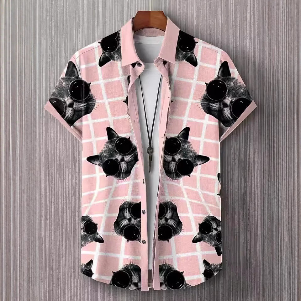 Fashion Personality Men's Art Pattern Shirt