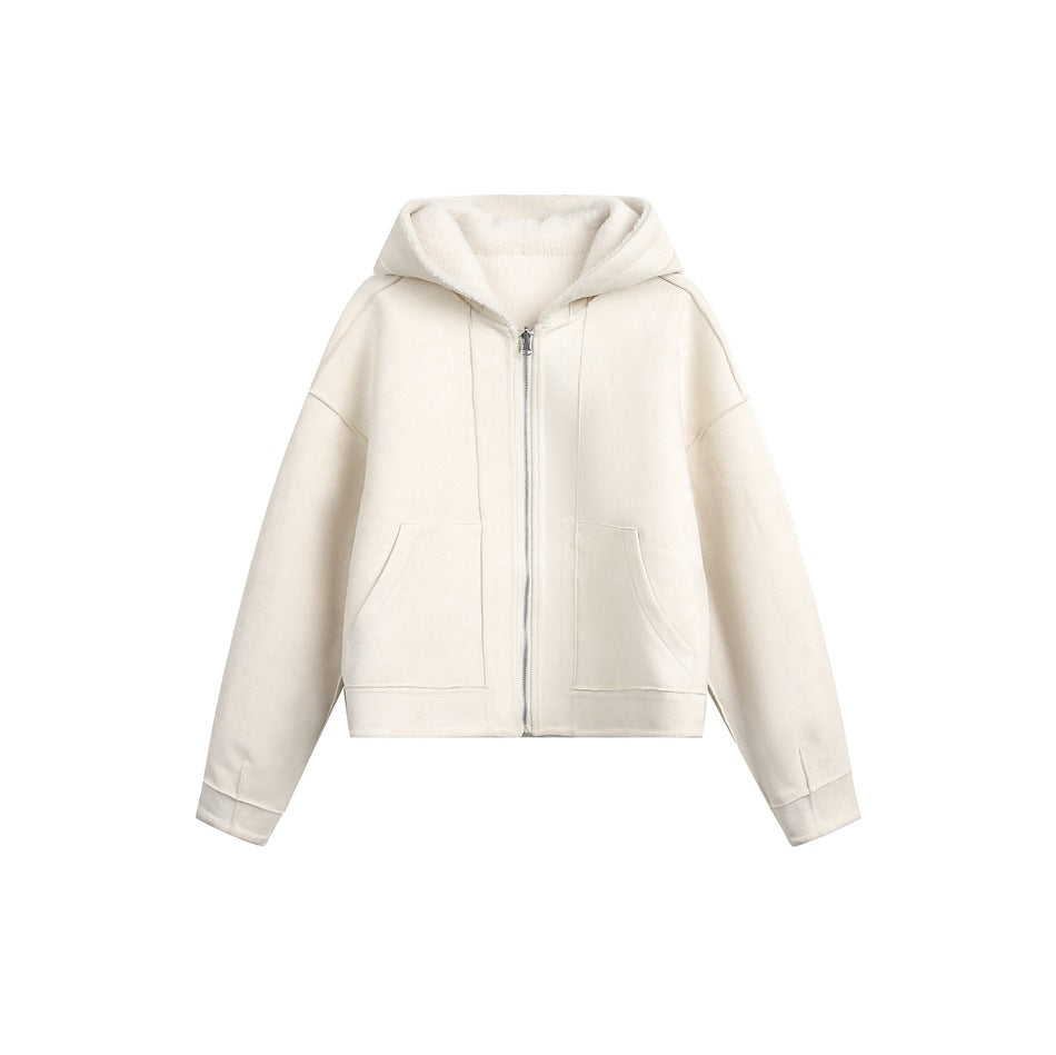 Двухстороннее пальто из овечьей шерсти в стиле ретро, сохраняющее тепло хлопковая одежда