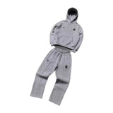 Zip Hooded Jacket Casual Suit Long Sleeve Sweatshirt And Sweatpants Trousers