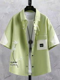 New Chinese Style National Style Suit Men's Summer Short Sleeve Shirt Shorts Wear A Set Of Casual Sports Clothes
