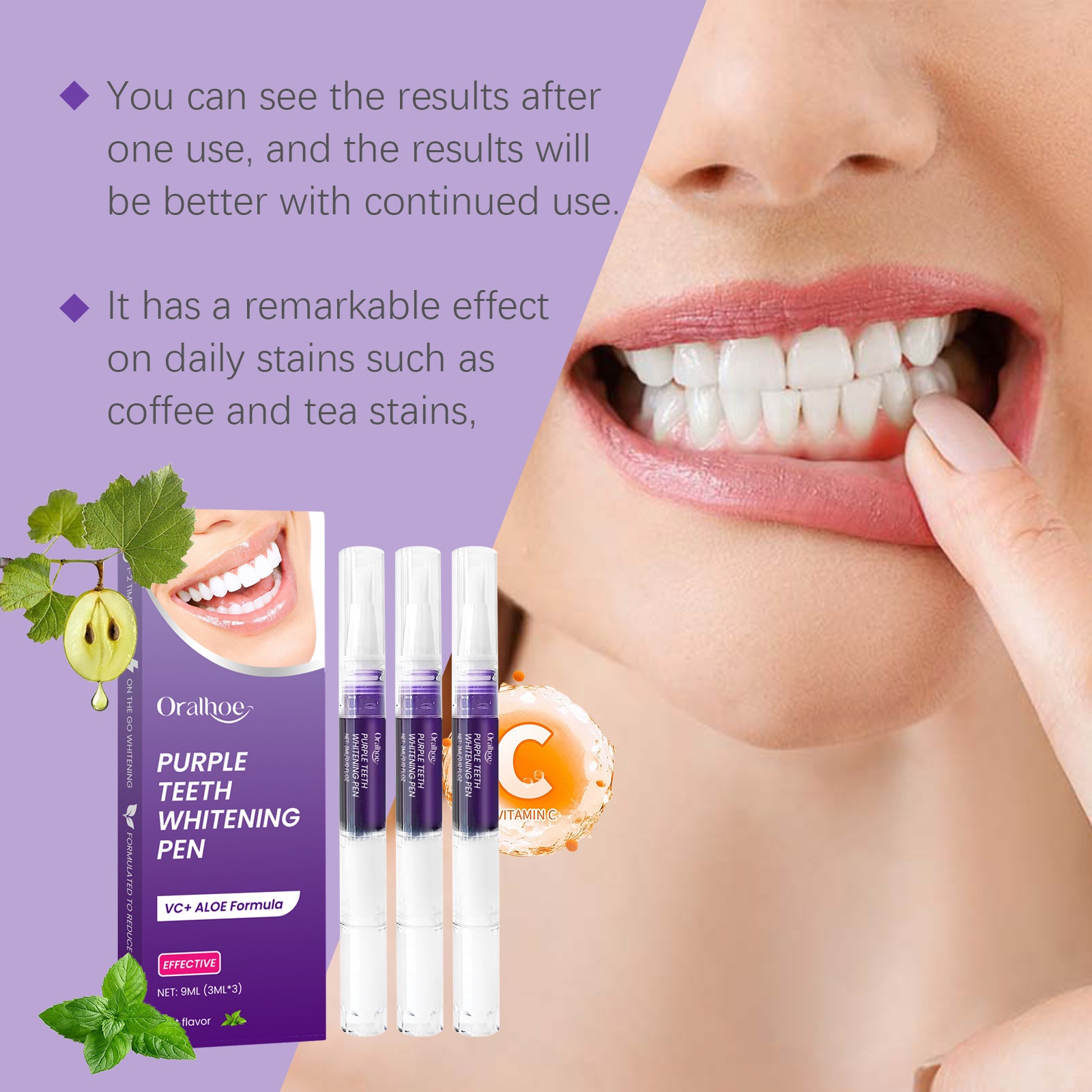 Қалам нигоҳубини дандон арғувон Clean Oral тару тоза ва бароҳат