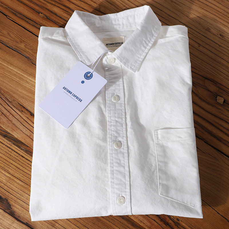 Модные мужские рубашки из чистого хлопка Oxford Woven