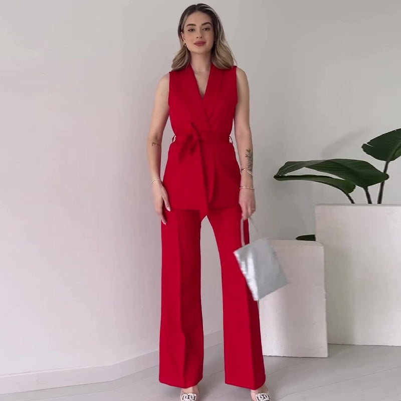 Women's Simple Solid Color Fashion Casual Elegant Outfit