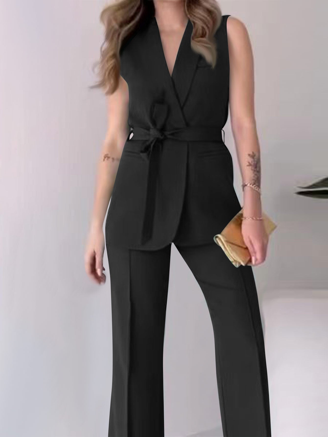 Women's Simple Solid Color Fashion Casual Elegant Outfit