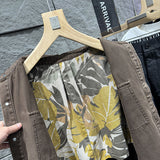 Мужская рабочая одежда из стираного хлопка, свободная куртка, пальто