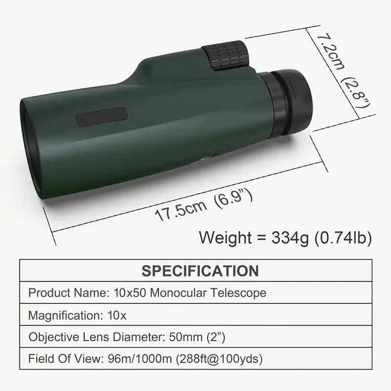 High Magnification Zoom Monocular Telescope
