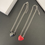 New Love Necklace Enamel Crystal Simplicity Personality