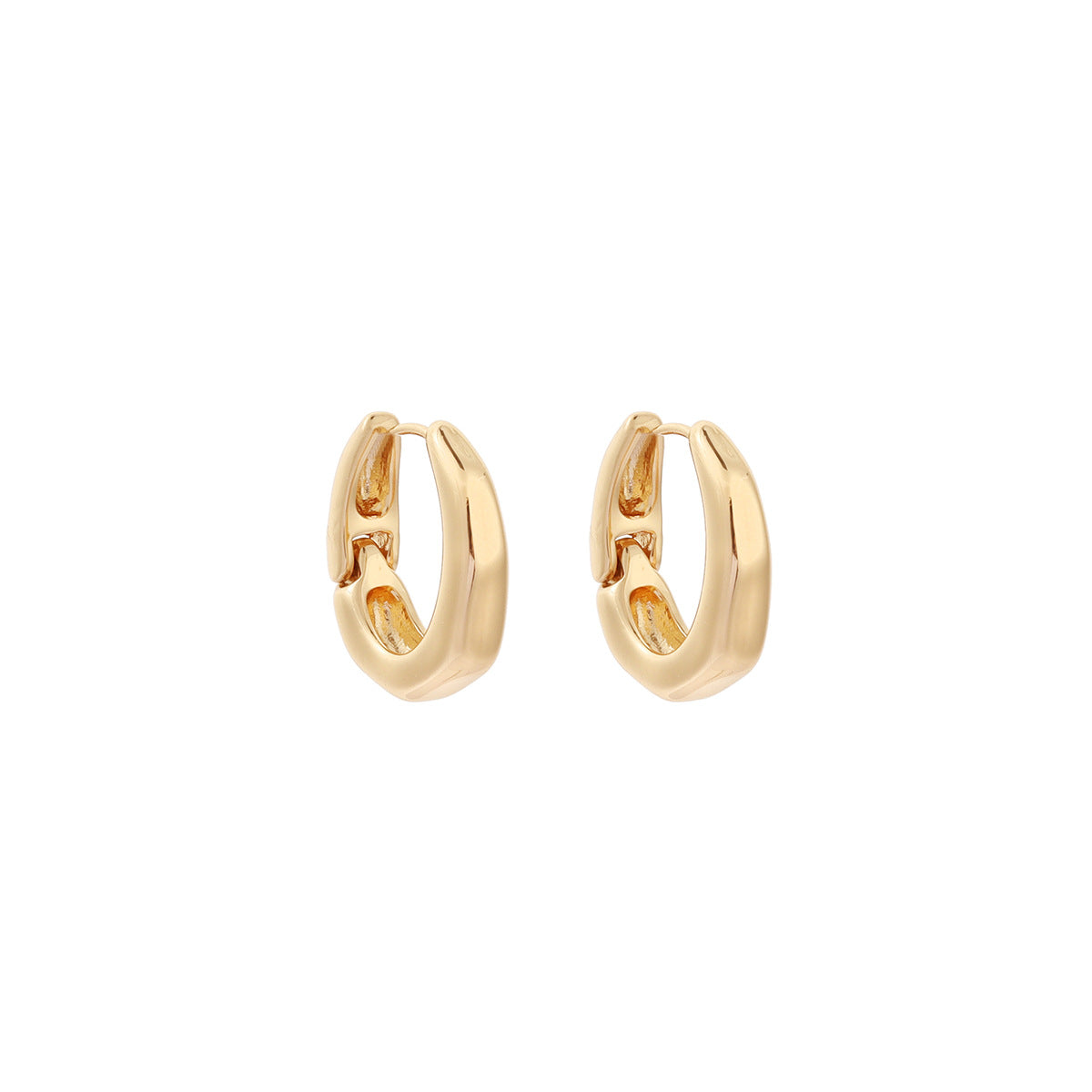 Brass Retro Minority Ear Clip Earrings Personalized Earrings Female Fashion