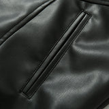 Американская ретро-шотландская короткая кожаная куртка с вышивкой