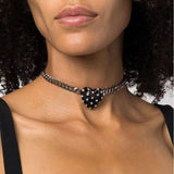 New Love Necklace Enamel Crystal Simplicity Personality