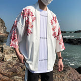 Men's Loose Sun Protection Robe Three Quarter Sleeves Cardigan Coat