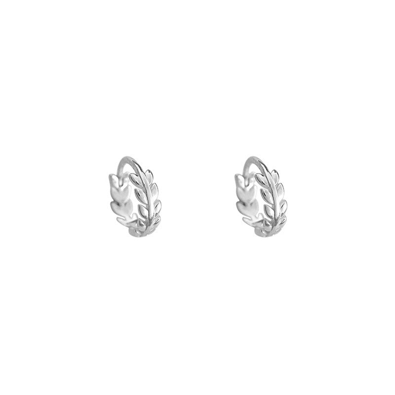 Olive Leaf Ear Clip Female Small And Simple Design Sense
