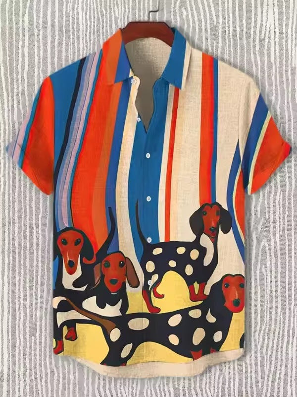 Fashion Personality Men's Art Pattern Shirt