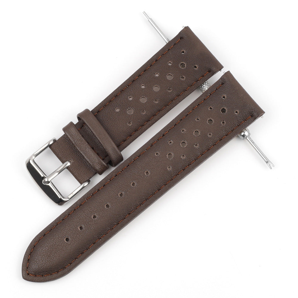 Simple All-match Porous Breathable Leather Watch Strap Accessories